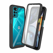 Techsuit - Defense360 Pro + zaščita za zaslon - Motorola Moto G22 - črna