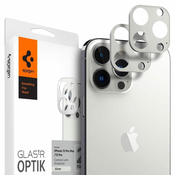 Spigen Optik.Tr 2x zaščitno steklo za kameru za iPhone 13 Pro/13 Pro Max, srebrna