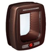 Vrata za macku i psa Ferplast SWING LARGE MICROCHIP - smeda
