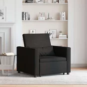 vidaXL 3-v-1 Enosed Zložen Black Fabric