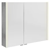 SAPHO ALIX LED osvetljena kopalniška omara, srebrni hrast, 86x70x17,5 cm