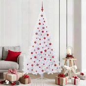 vidaXL vidaXL Umestno božično drevo med 300 LED Bela 210 cm PVC in jeklo, (5000111474)