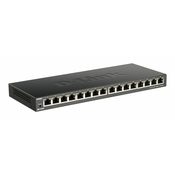D-Link DGS-1016S mrežni prekidac Neupravljano Gigabit Ethernet (10/100/1000) Crno