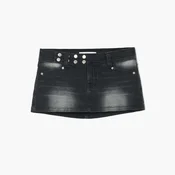 Cropp - Mini krilo iz džinsa - črna