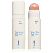 Korres Natural Color Multi-Stick Balm večnamensko ličilo za ustnice in lica odtenek Glass Peach 4.5 g