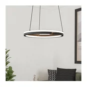 Eglo 901822 - Zatemnjevalni LED lestenec na kablu MEZZOMONTE 2xLED/20W/230V črna + daljinski upravljalnik