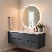 Skye Decor Set kupatilskog ormarica sa umivaonikom i ogledalom, 2 dela, Antracit
