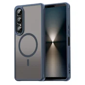 Hibridni ovitek HaloFrost II MagSafe za Sony Xperia 1 VII - navy blue