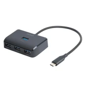 DELTACO USB-C Hub, 5 Gbit/s, Crna