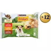 Friskies Vlažna hrana za pse, Adult dog prelivi u sosu Meso, 48x85g