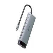 TP-Link UH9120C USB-C hub 9v1 (3xUSB3.2Gen1, 1xUSB-C3.2Gen1, 1xGbE, 1xHDMI, 1xSD, 1xmicroSD, PD 100W)