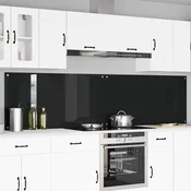 Kuhinjski zid 2 pcs Crna 120 x 60 cm Staklo otporno na udarce