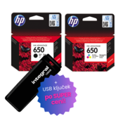 Epson - Komplet kartuš HP nr.650 (BK + CMY), original + cenejši foto papir Epson