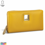 Princ Leather Ženski kožni novcanik Zip Luxury, Žuti