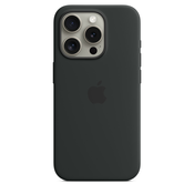 iPhone 15 silikonska maska with MagSafe - Black