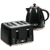 Homestar Kuhinjski set Toaster in grelnik vode 17 L črn