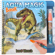 Pobarvanka Dino World Aqua Magic Book, S čarobnim markerjem