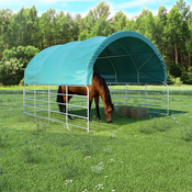Šator za stoku PVC 3 7 x 3 7 m zeleni