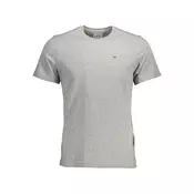 Tommy Jeans Majica  mornarska / svetlo siva / ognjeno rdeča / bela