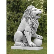 Casa Padrino baroque garden decoration sculpture lion gray H. 128 cm - Left side