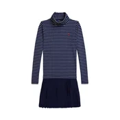 Polo Ralph Lauren Pletena obleka 313980676001 Mornarsko modra Regular Fit