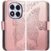 GS Ovitek z zaklopom za Xiaomi Redmi Note 15 Pro Plus 5G/Poco M8 Pro 5G, metuljček, roza