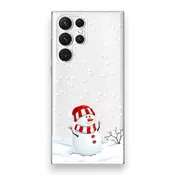 Infostyle Silikonski ovitek Xmas vibe za Samsung Galaxy A14 Prozorna/TPU silikon/Snežak