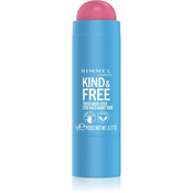 Rimmel Kind & Free višenamjenska šminka za oči, usne i lice nijansa 003 Pink Heat 5 g