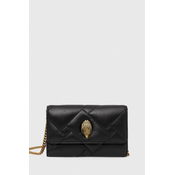 Kožna pismo torbica Kurt Geiger London WALLET ON CHAIN PUFF boja: crna, 2732600109