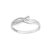 DIAMANT LETERNEL Prstan Eternity-Ring aus 375 Weißgold mit Zirkonia srebrna