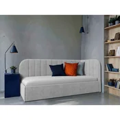MID.YOU OBLAZINJENA POSTELJA 90 cm x 200 cm , les, tekstil, leseni material siva