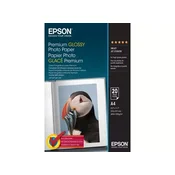 Epson Premium Sijajni Fotopapir 255 g/m2 - A4 - 20 listov