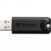 USB FLASH 128GB USB 3.2 VERBATIM PINSTRIPE 49319 BLACK