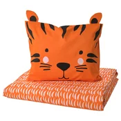 NATTHÄGER Prevleka za prešito odejo/vzglavnik, oranžna/tiger, 150x200/50x60 cm