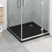 vidaXL Pladenj za tuširanje s pikicami 90 x 90 x 4 cm ABS Črna