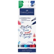 MARKER OBOSTRANI AKVAREL 6BOJA LETTERING SEA GOLDFABER FABER CASTELL 164519 SORT. BLISTER