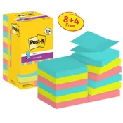 Samolepilni listki Post-it v obliki črke Z, 76 mm x 76 mm, 90 listov na listek, Cosmic, 12 listkov v paketu
