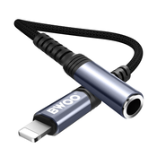 Infostyle BWOO BZ48 Lightning na AUX 3,5 mm adapter črn | Avdio kabel Črna