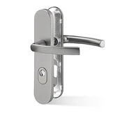 Varnostna armatura ACT Viking Plus (F9), gonilka desno/krogla, Odprtina za cilindrični vložek PZ, AC-T F9 (aluminij, nerjavno jeklo), 72 mm