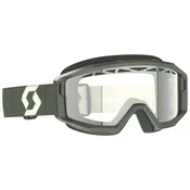 SCOTT Primal Enduro motocross naocale kaki boje s prozirnim pleksiglasom