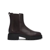 Calvin Klein Gležnjarji Chelsea Chunky Chelsea Boot Lth YW0YW02072 Bordo rdeča