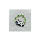 Privezak emajlirani panda 28×25 mm