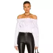 Norma Kamali Ženski top ST4216CS111002-WHITE, Beli