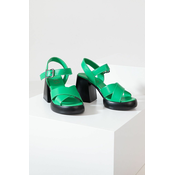 Kožne sandale Answear Lab boja: zelena