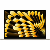 Notebook Apple MacBook Air 15.3 Retina, M2 Octa-Core, 8GB RAM, 256GB SSD, Apple 10-Core Graphics, CRO KB, Starlight mqku3cr/a