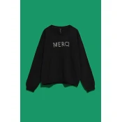 Marisse Womens Sweatshirt L-Bl-4007 Black