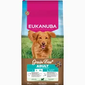 Eukanuba Grain Free Adult Large Dogs janjetina - 12 kg
