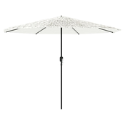 vidaXL vidaXL Vrtni senčnik z jeklenim drogom bel 388x388x248 cm, (21320191)