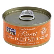 Fish4Dogs Fish4cats finest filet tuna s lignjama 70g