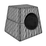 shumee 2-v-1 pasja/mačja hišica Pletenica L 55x55